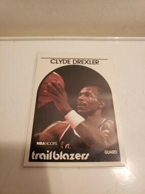 Clyde Drexler 1989-1990 NBA Hoops #190 - Portland Trail Blazers - Fresh Pull
